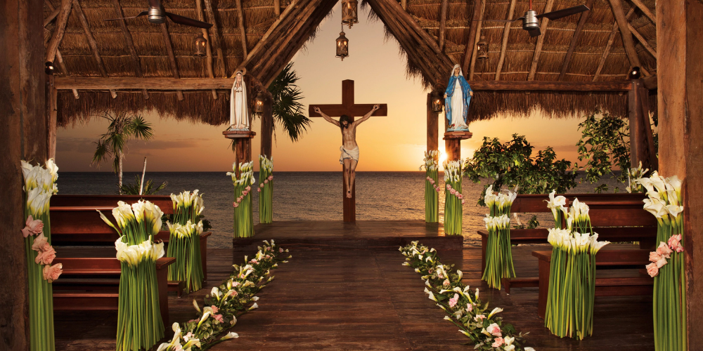 chapel overlooking water
